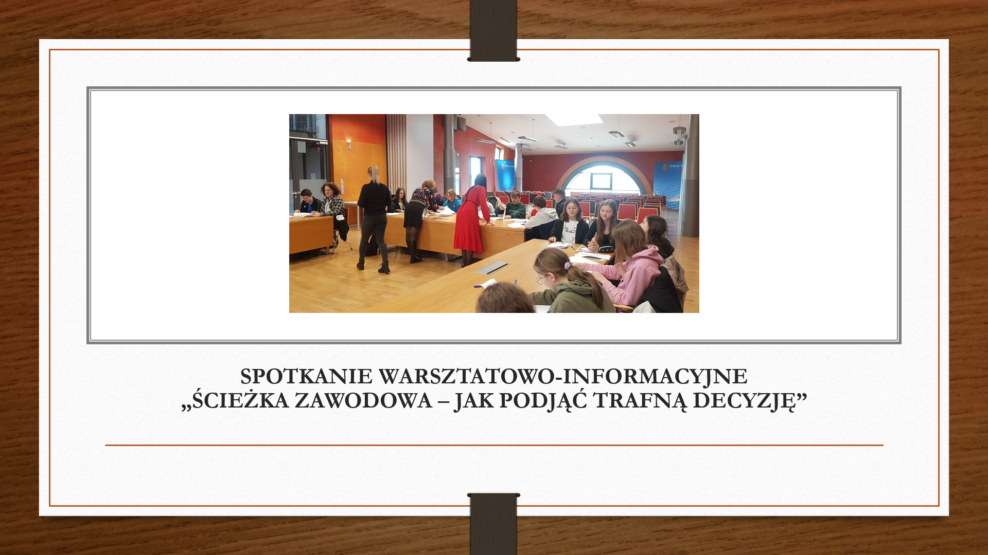 Spotkanie warsztatowo-informacyjne dla uczniów klas ósmych z doradcami zawodowymi Powiatowego Urzędu Pracy w Polkowicach „Ścieżka zawodowa – jak podjąć trafną decyzję”