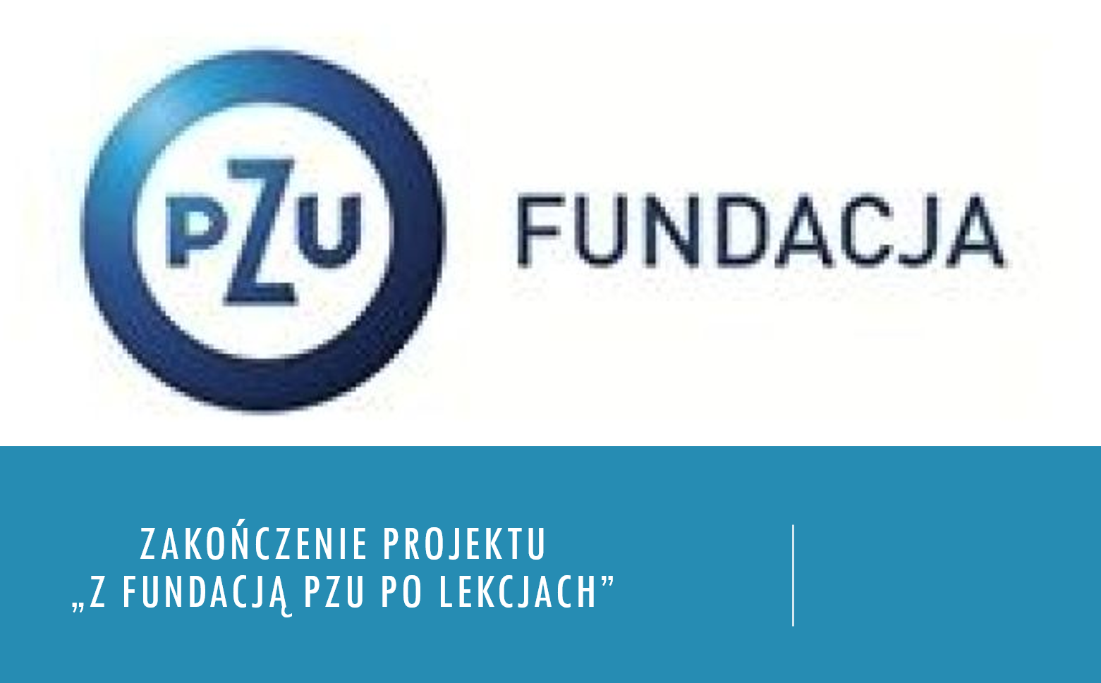 Podsumowanie projektu "Z Fundacją PZU po lekcjach"