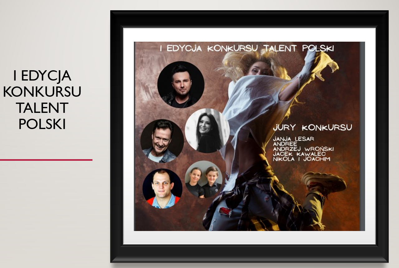 Plakat dotyczący I edycji konkursu Talent Polski