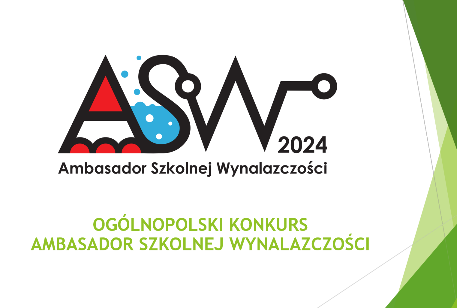 Logo konkursu: Ogólnopolski  konkurs Ambasador Szkolnej Wynalazczości