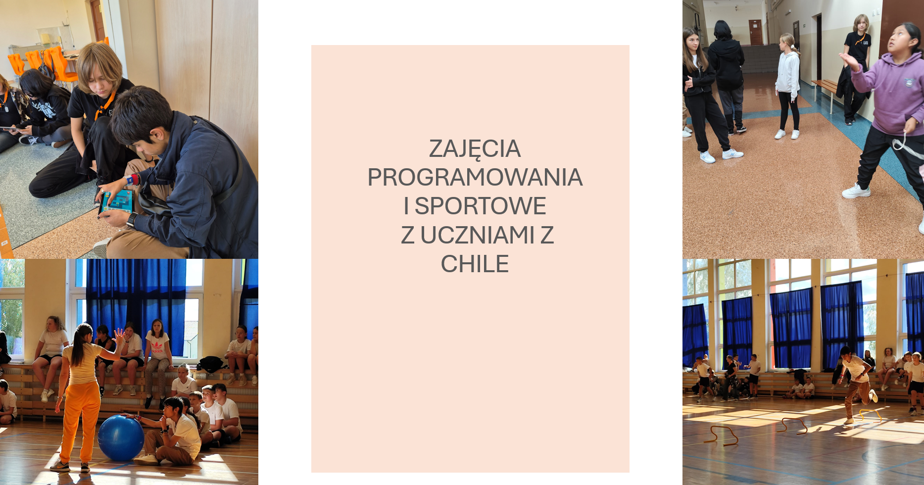 Zajęcia programowania i sportowe z uczniami z Chile.