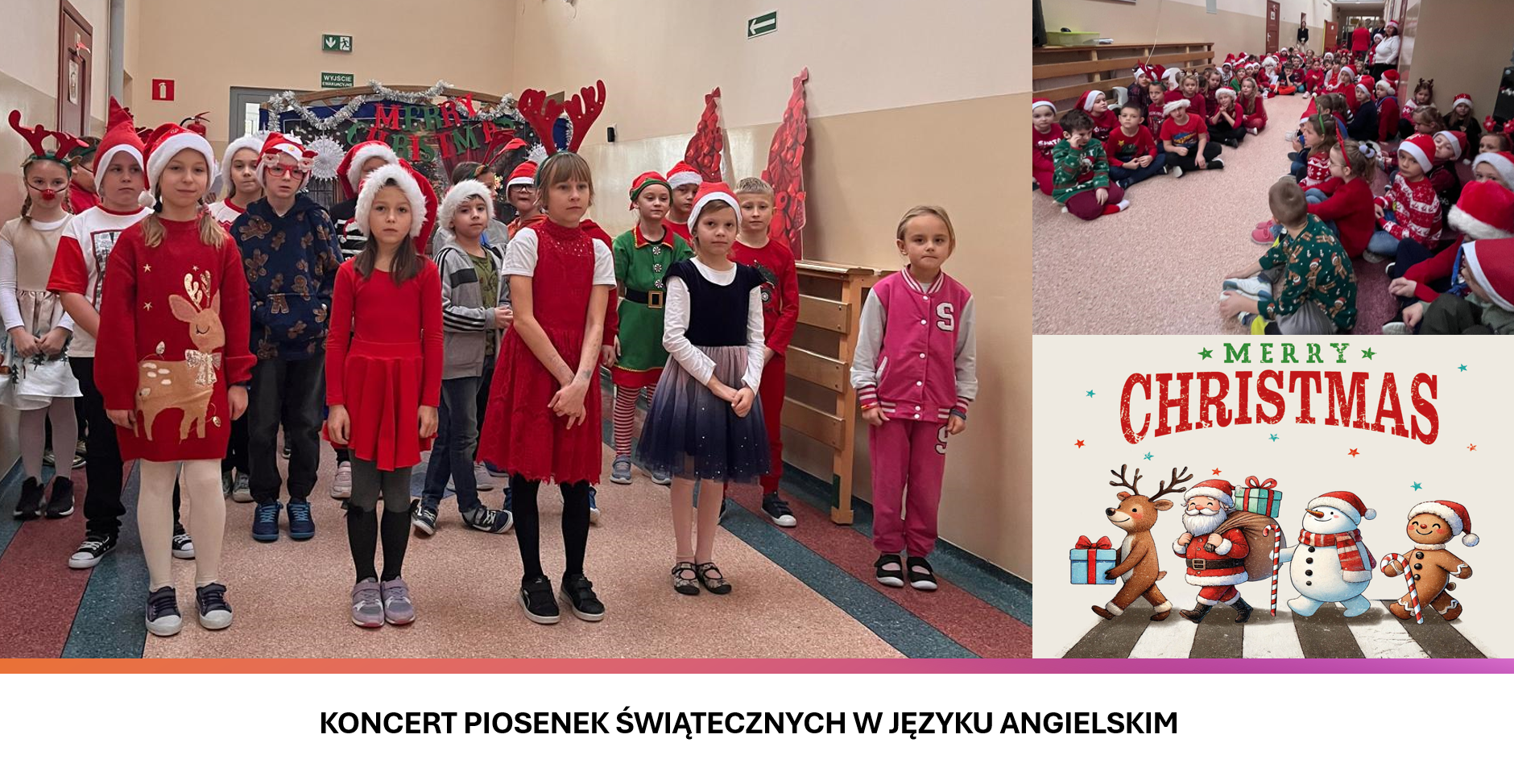 Koncert piosenek świątecznych w języku angielskim.