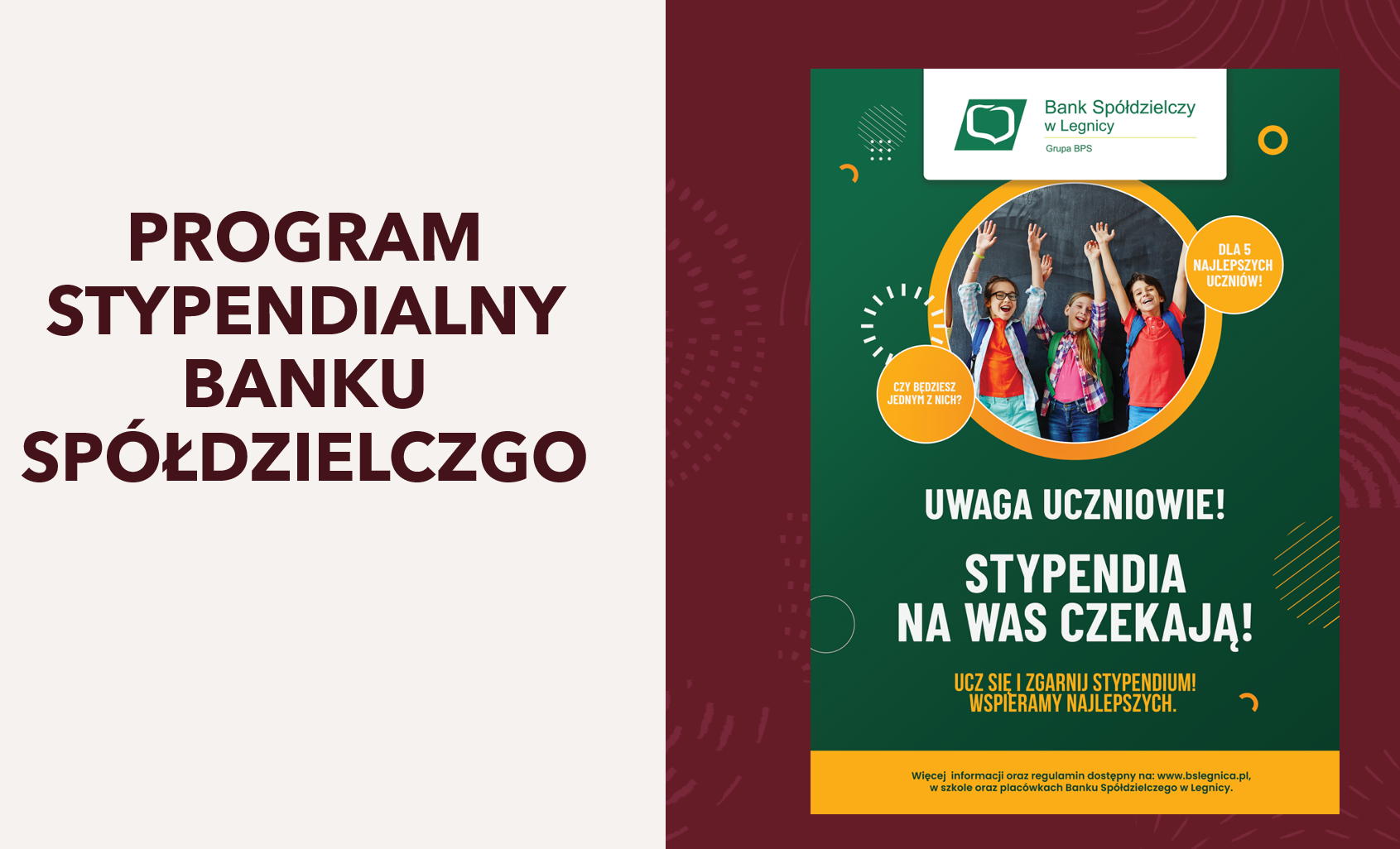 Program Stypendialny Banku Spółdzielczego.